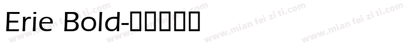 Erie Bold字体转换